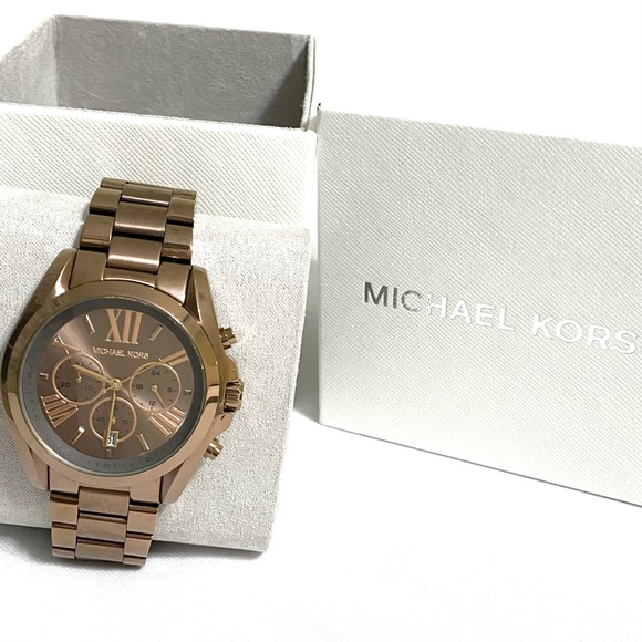 MICHAEL KORS OVERSIZED BRADSHAW MK6247 SABLE WATCH - Picture 2 of 8